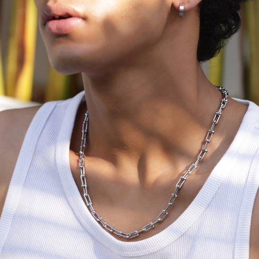 Thick Silver Link Neck Chain