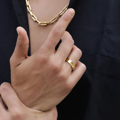 Gold Facet Ring