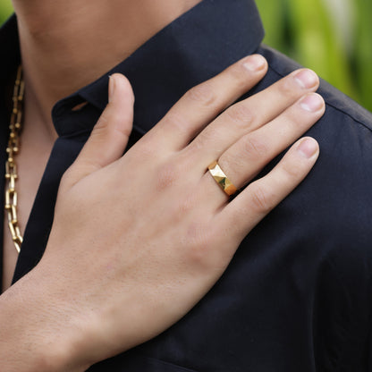 Gold Facet Ring