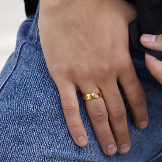 Gold Facet Ring