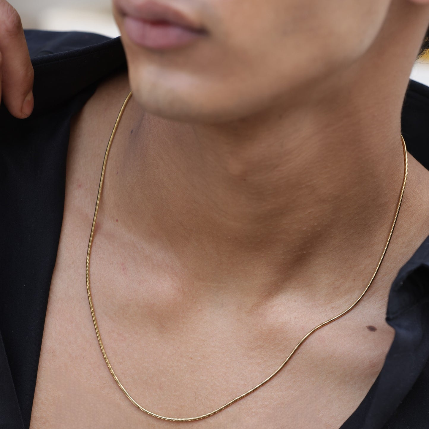 Micro 2mm Gold Neck Chain