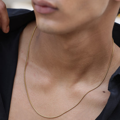 Micro 2mm Gold Neck Chain