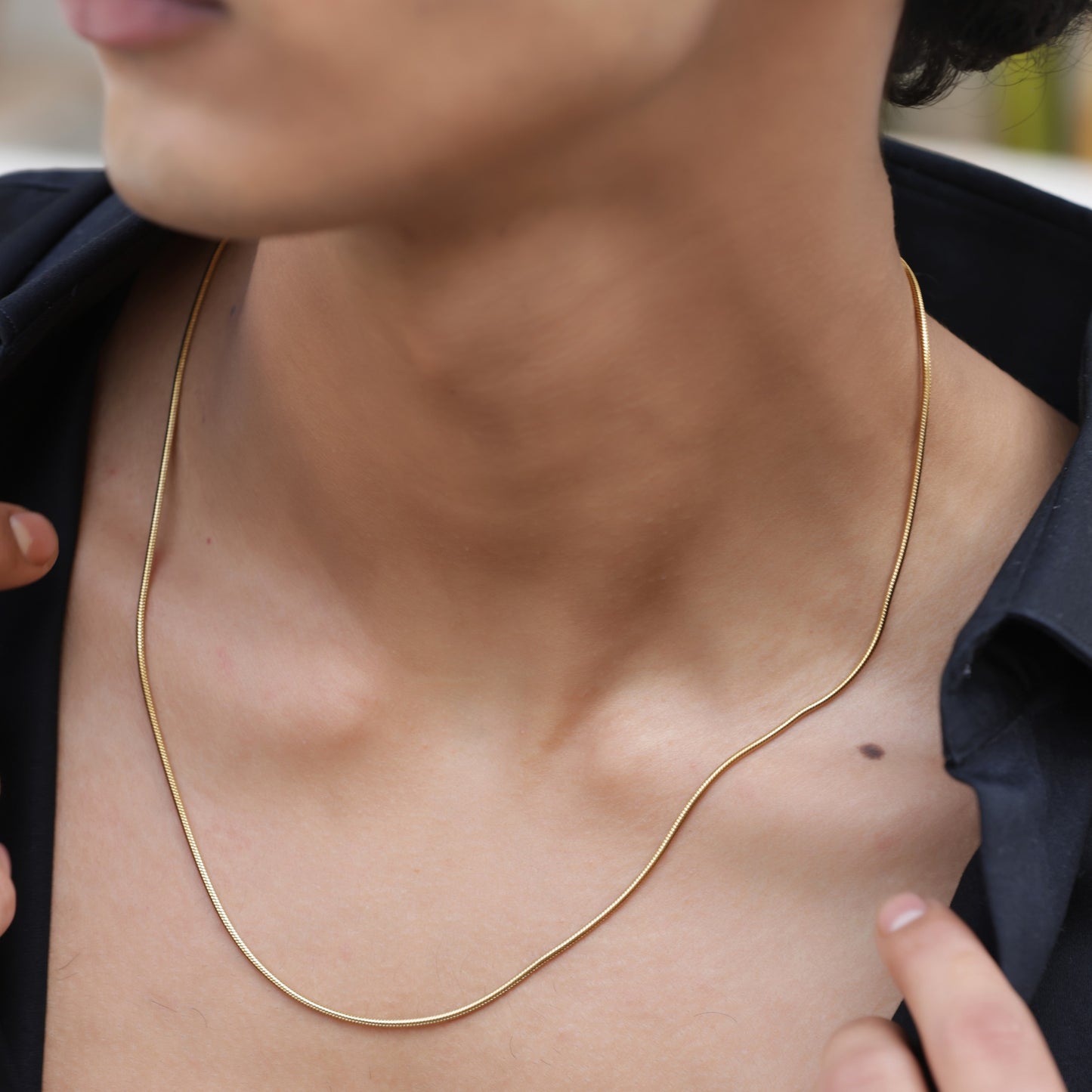 Micro 1mm Gold Neck Chain