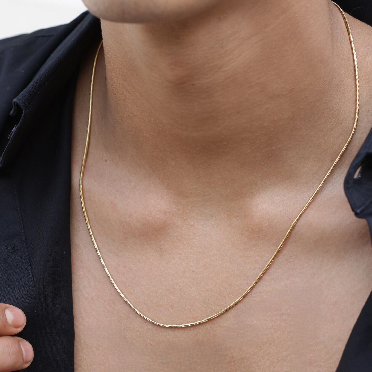 Micro 2mm Gold Neck Chain
