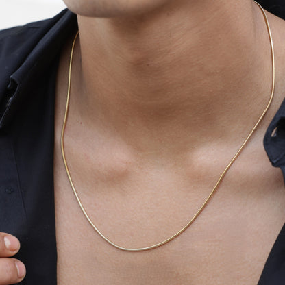 Micro 2mm Gold Neck Chain