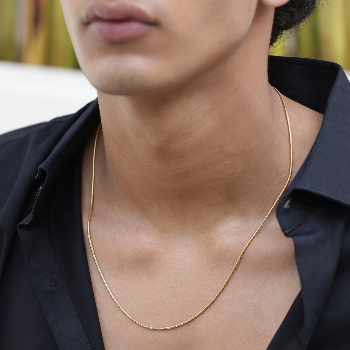 Micro 1mm Gold Neck Chain