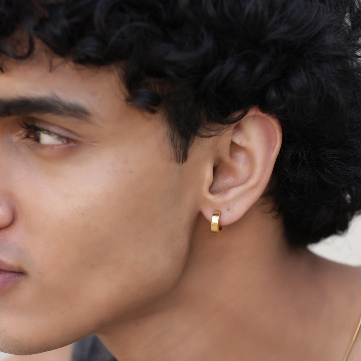 Classic Gold Hoop Earrings - Non-Pierced