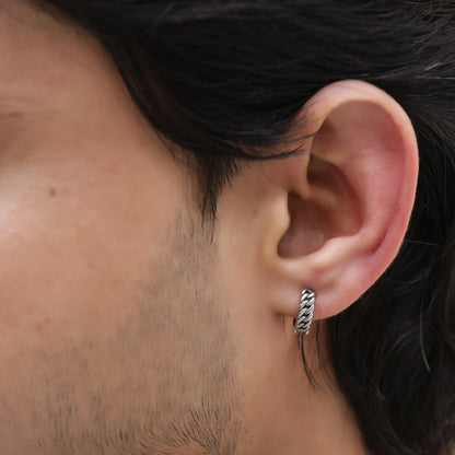 Rock Hoop Earrings - Non-Pierced