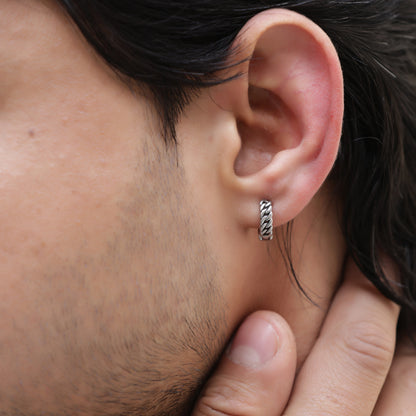 Rock Hoop Earrings - Non-Pierced