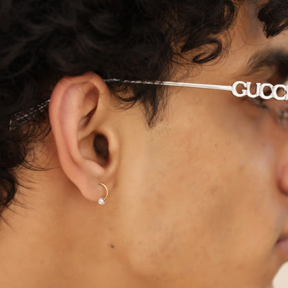 Loop Gold Ball Earring - Pierced