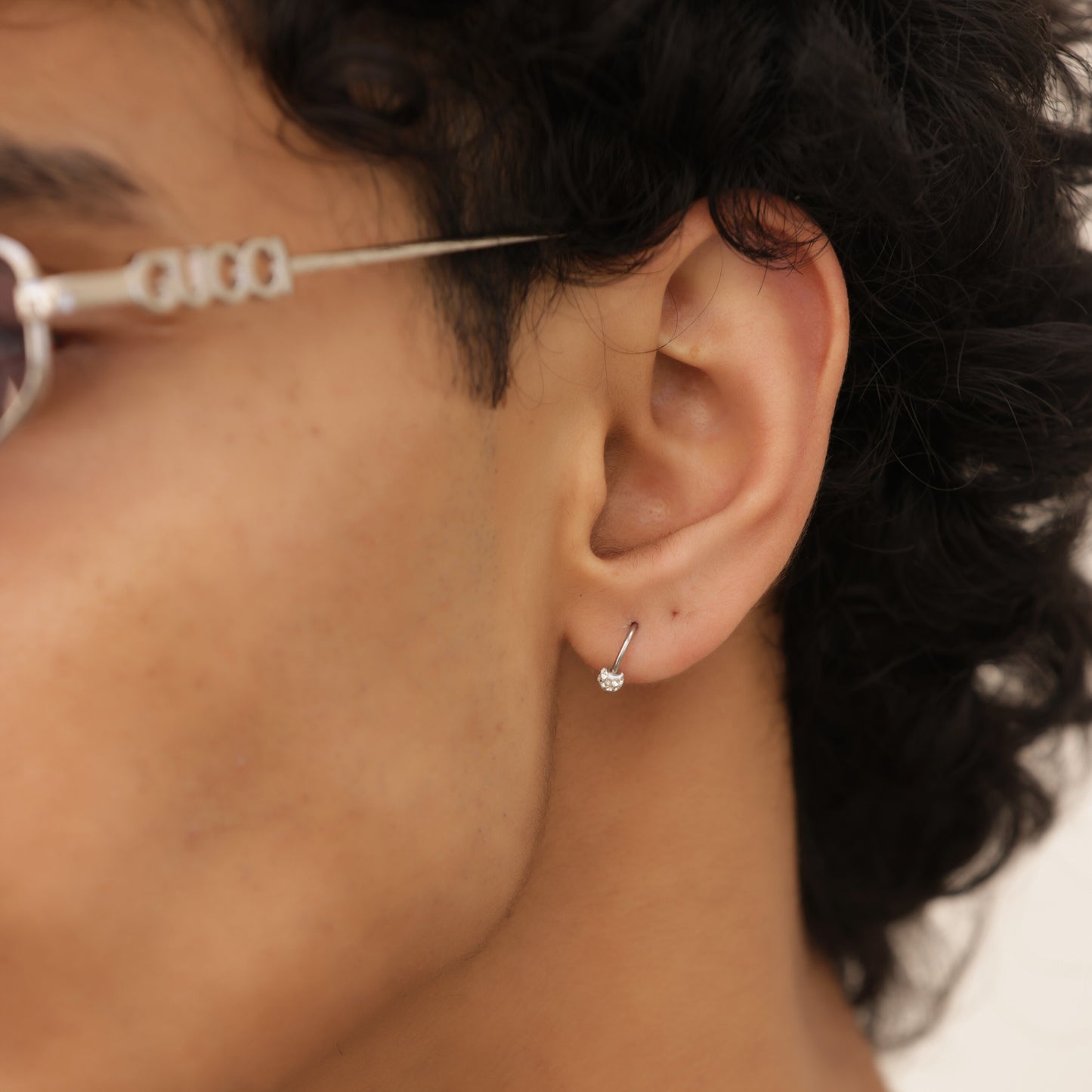 Loop Silver Ball Earring - Pierced