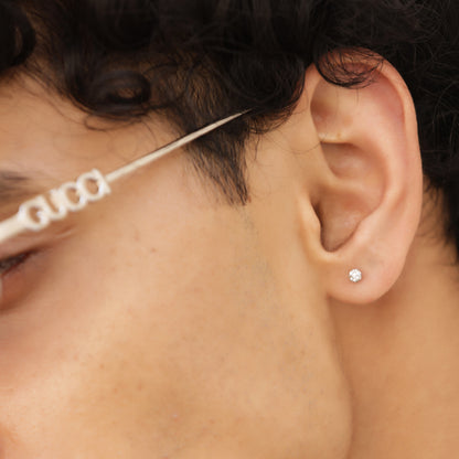 Sparkle Gold Ball Stud Earrings - Pierced
