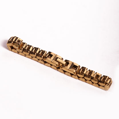 Gold Watch Strap Link Bracelet