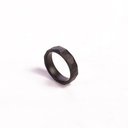 Black Textured Ring