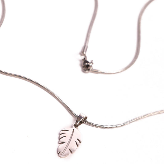 Feather Pendant With Chain