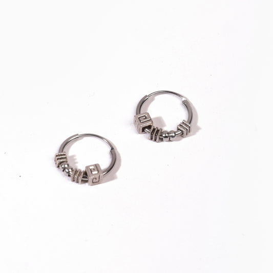 Sprial Hoop Earrings - Pierced