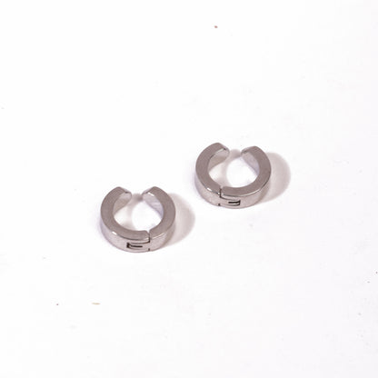 Classic Silver Hoop Earrings - Non-Pierced