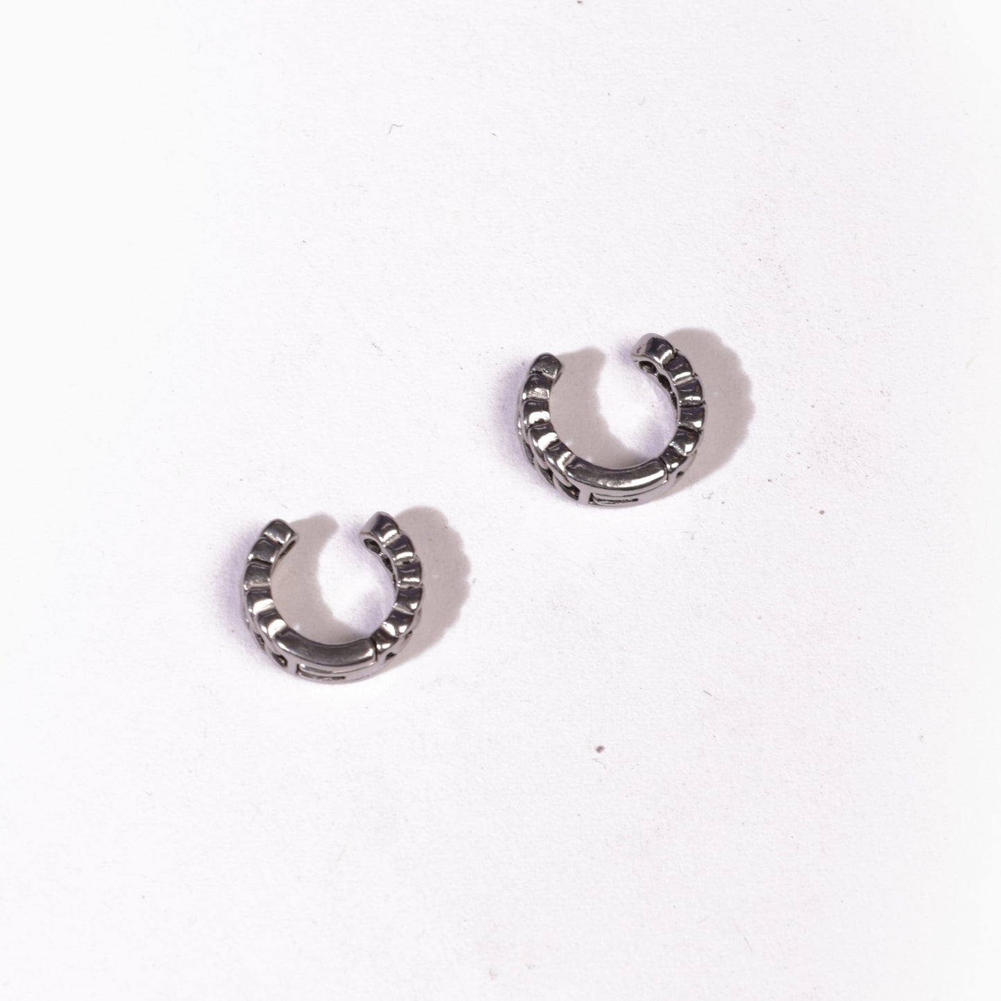 Rock Hoop Earrings - Non-Pierced