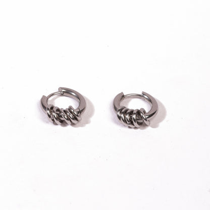 Circle Hoop Earrings - Pierced