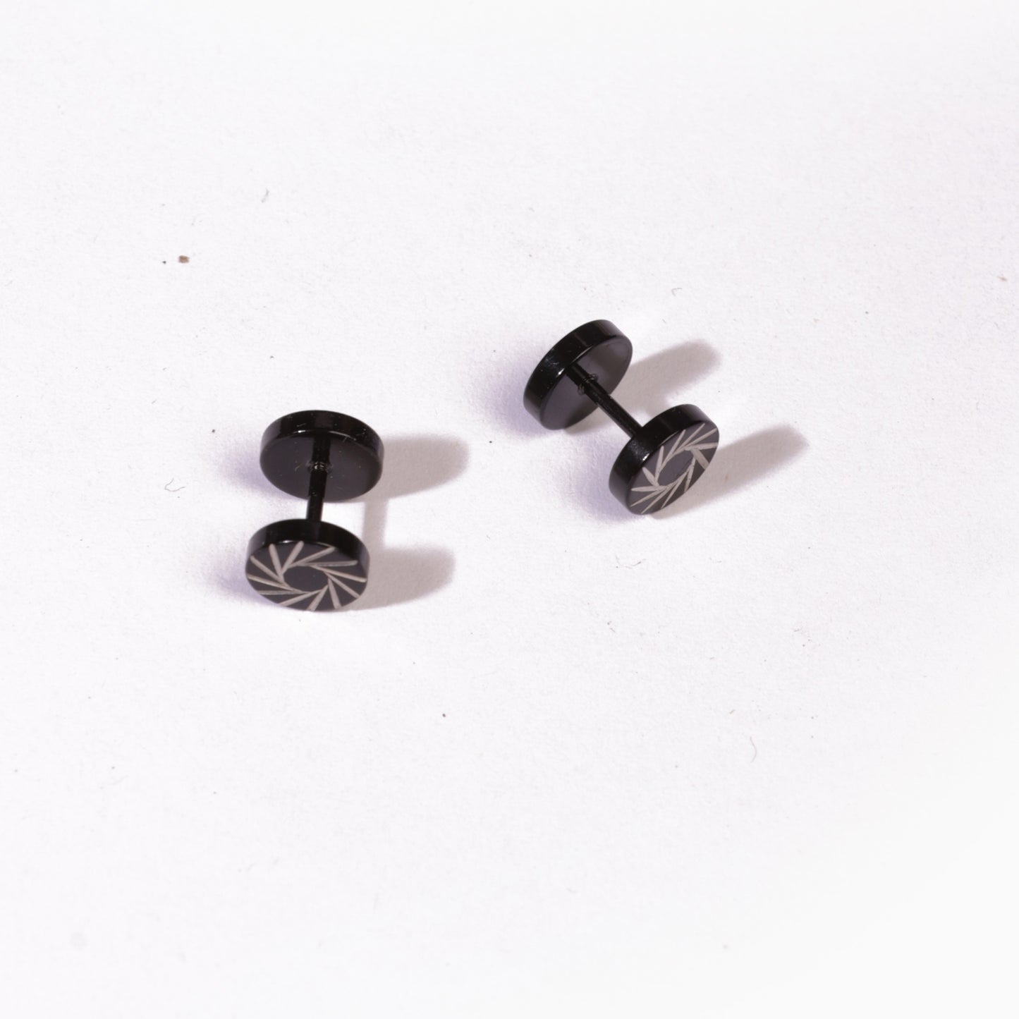 Round Stud Earrings - Pierced