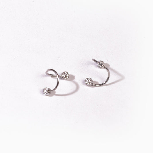 Loop Silver Ball Earring - Pierced