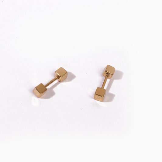Dice Stud Earrings - Pierced