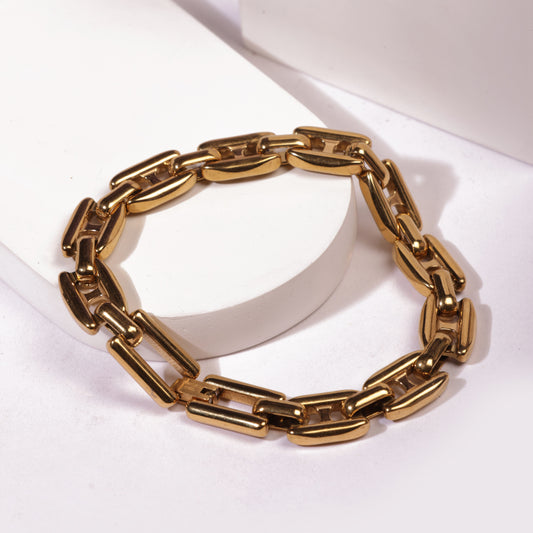 H Link Bracelet - Gold