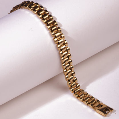 Gold Watch Strap Link Bracelet