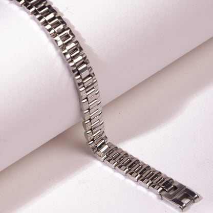 Silver Watch Strap Link Bracelet