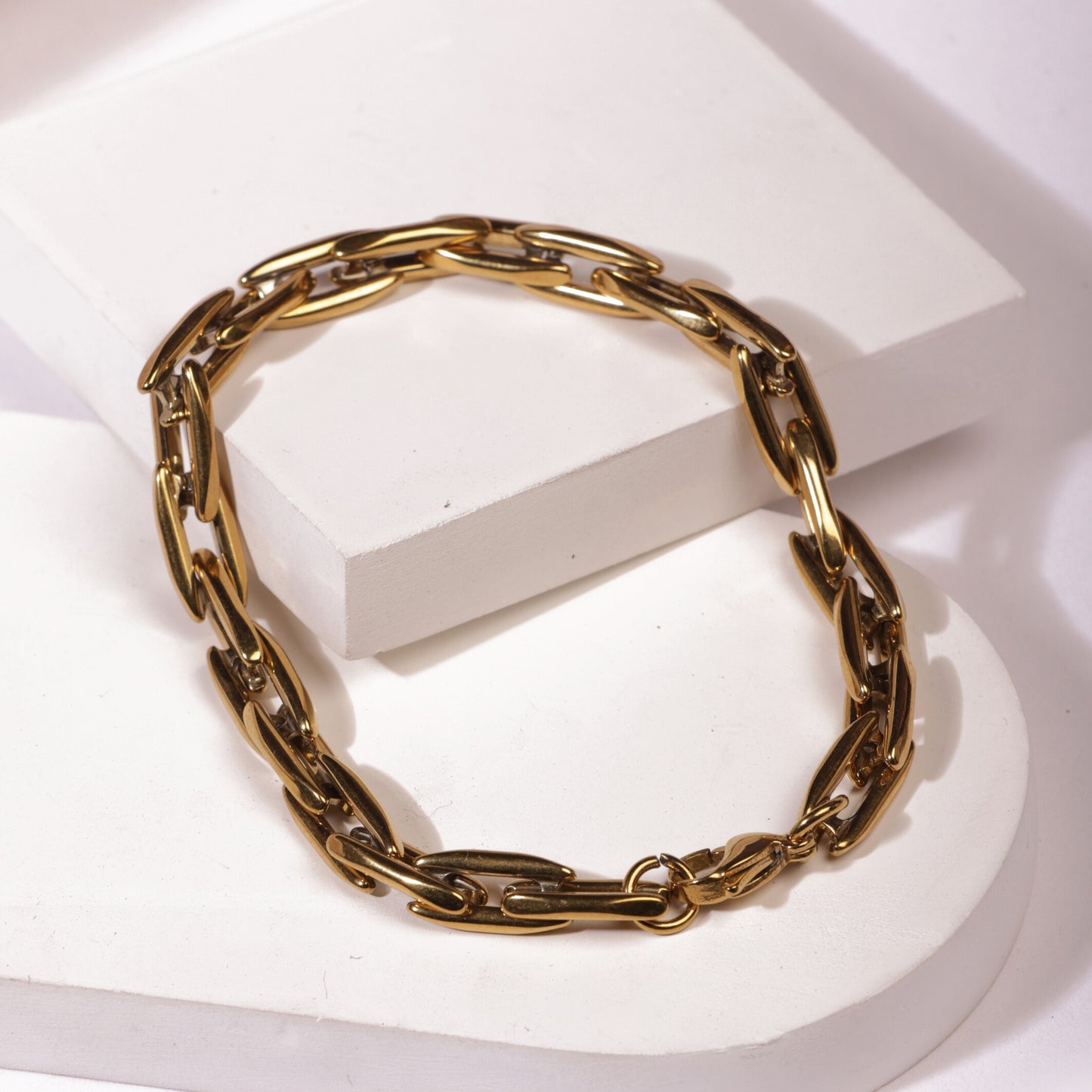 Rhombus Link Gold Bracelet