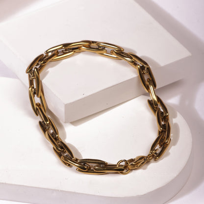 Rhombus Link Gold Bracelet