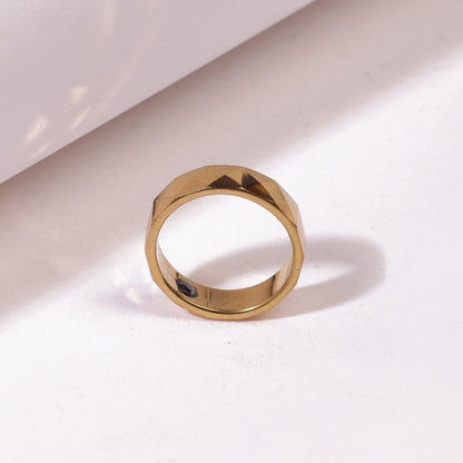 Gold Facet Ring