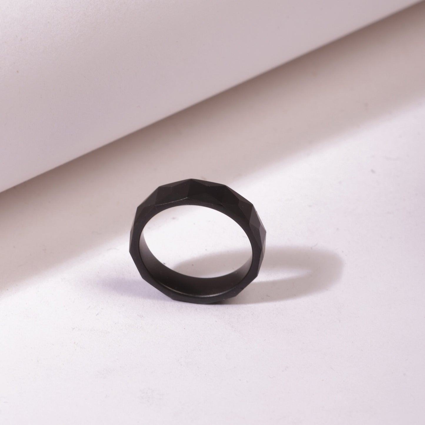 Black Textured Ring