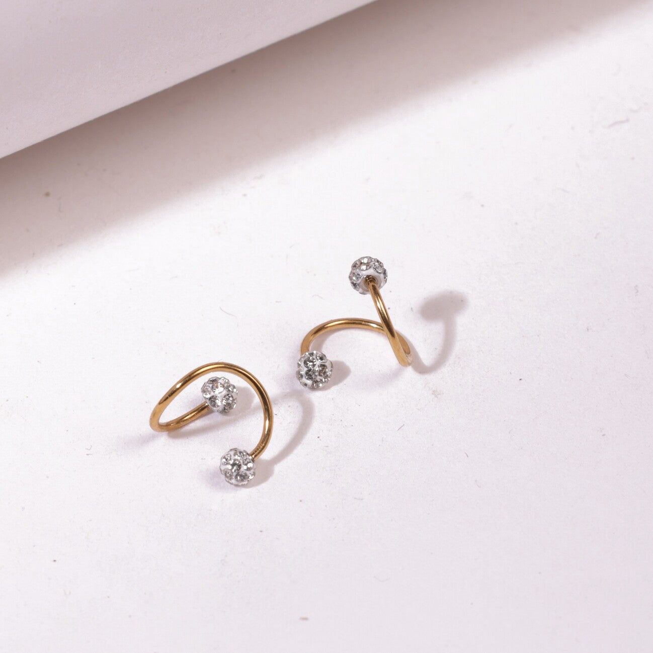 Loop Gold Ball Earring - Pierced