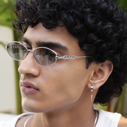 Spike Hoop Earrings - Pierced