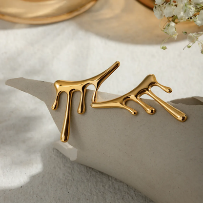 Irregular Gold-Plated Earrings