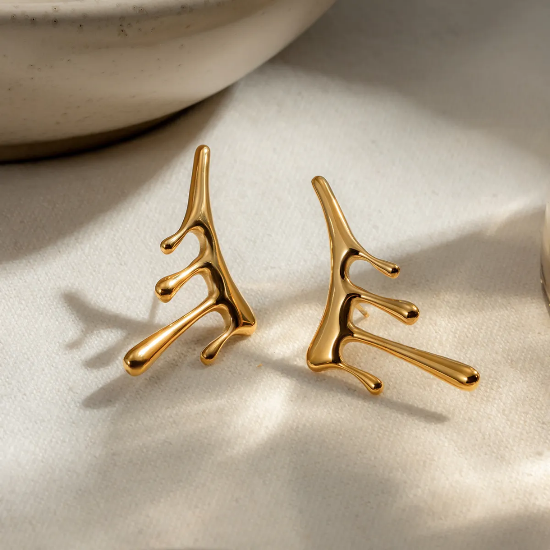 Irregular Gold-Plated Earrings