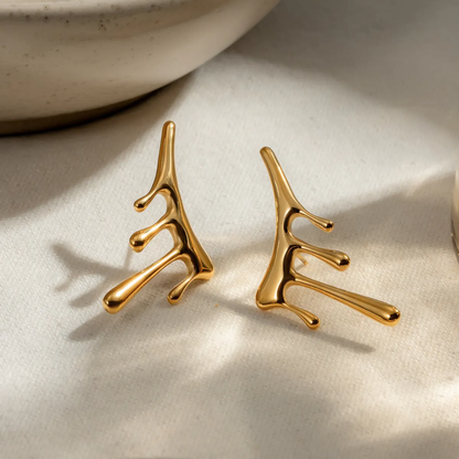 Irregular Gold-Plated Earrings