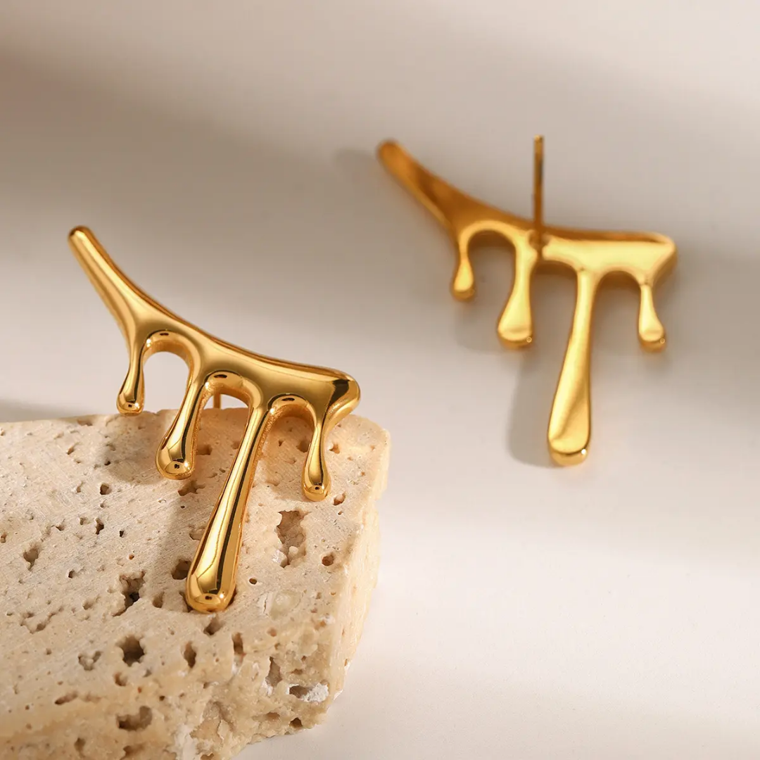 Irregular Gold-Plated Earrings