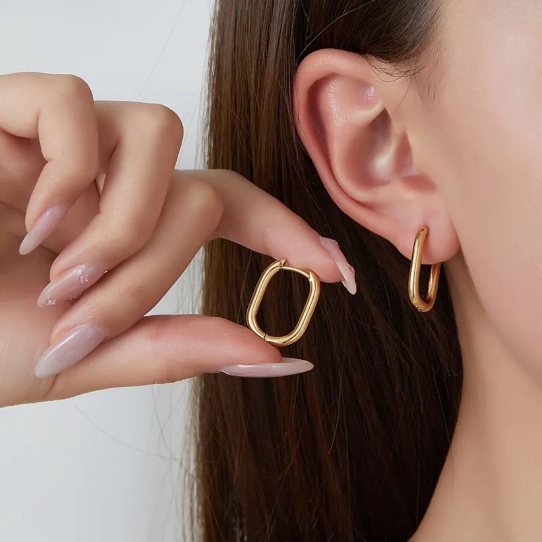 Gold-Plated Hoop Earrings