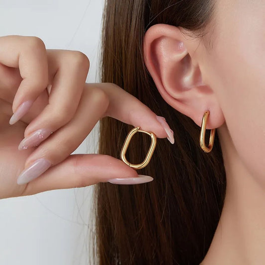 Gold-Plated Hoop Earrings