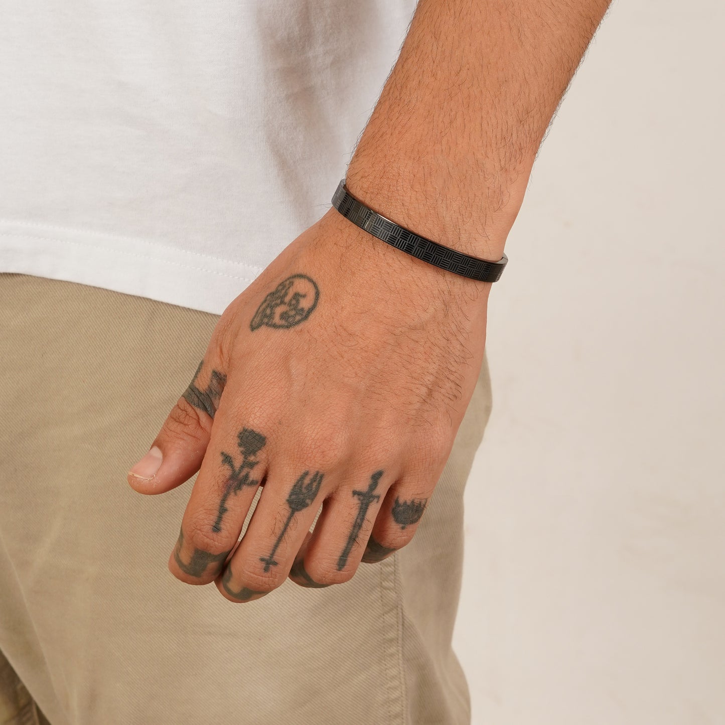 Seraphic Black Men's Kada Bracelet