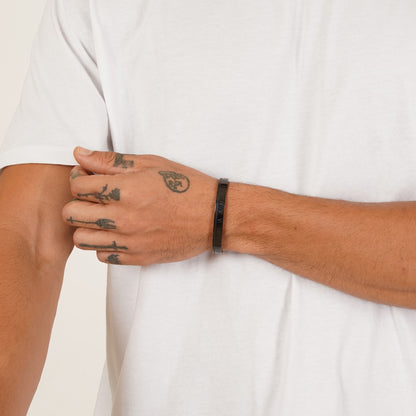Roman Black Men's Kada Bracelet