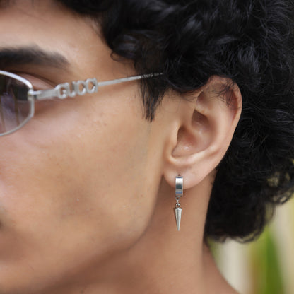 Spike Hoop Earrings - Pierced