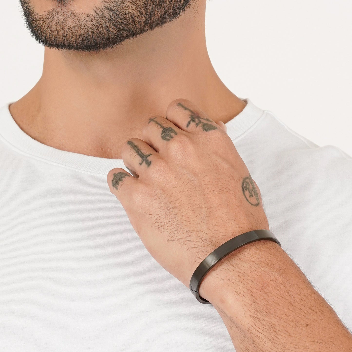 Matte Black Men's Kada Bracelet