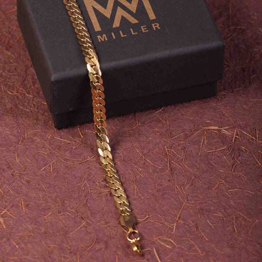 Cuban Link 5 mm Gold-Plated Chain Bracelet