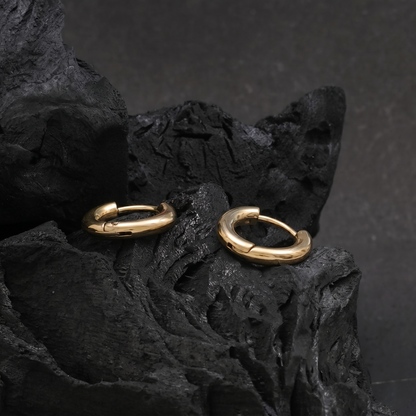 Circular Pierced Hoop Earrings