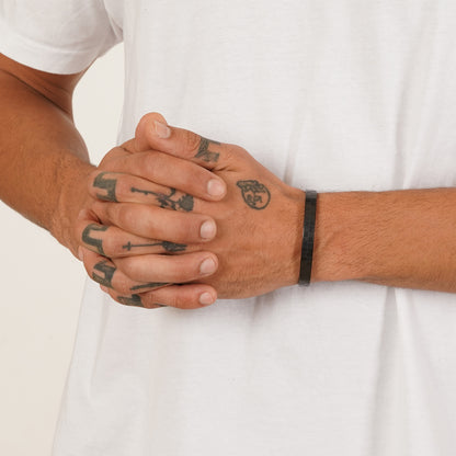 Seraphic Black Men's Kada Bracelet