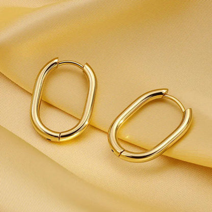 Gold-Plated Hoop Earrings