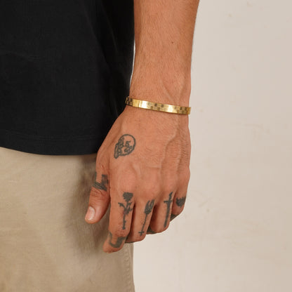 Seraphic Gold-Plated Kada Bracelet